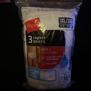 Hanes 3-Pack White Tagless Briefs